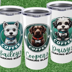 Regalo personalizado para perros, vaso personalizado para mascotas, regalo para dueños de mascotas, regalo para amantes de los perros, café de viaje, regalo para papá perro, caricatura de perro, regalo para amantes de las mascotas