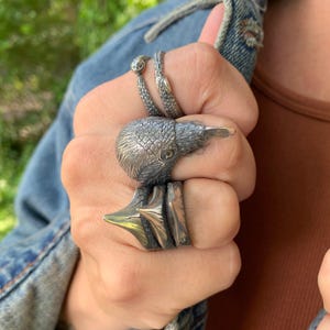 Shark Tooth Ring Stack in Solid Sterling Silver or 14k Gold image 5