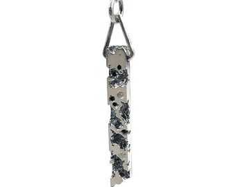 Decay Pendant in Solid Sterling Silver (5mm, Diamonds)