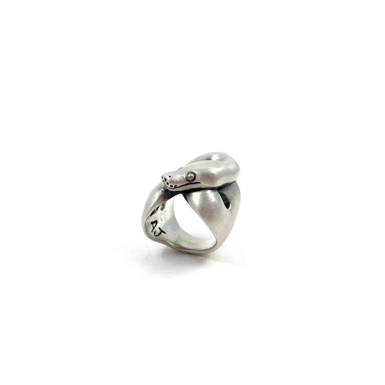 Python Ring in Solid Sterling Silver or 14k Gold - Snake Serpent Jewelry image 4