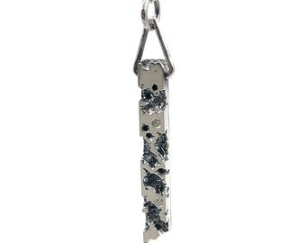 Decay Pendant in Solid Sterling Silver (5mm, Diamonds)