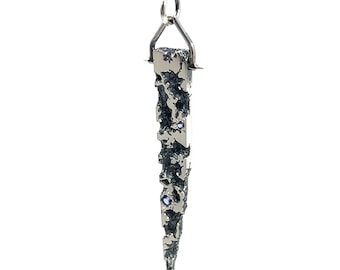 Decay Pendant in Solid Sterling Silver (8mm, Tanzanite)