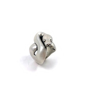 Python Ring in Solid Sterling Silver or 14k Gold - Snake Serpent Jewelry image 3