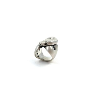 Python Ring in Solid Sterling Silver or 14k Gold - Snake Serpent Jewelry image 4