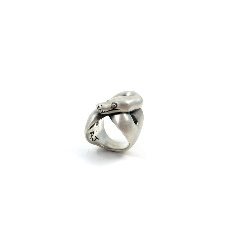 Python Ring in Solid Sterling Silver or 14k Gold - Snake Serpent Jewelry image 4