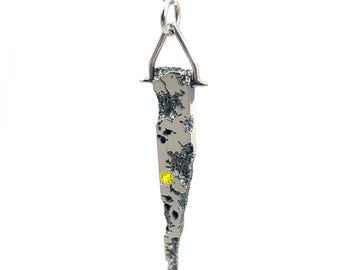 Decay Pendant in Solid Sterling Silver (8mm, GAGG Gemstone)