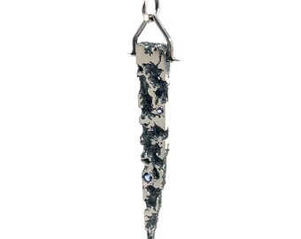 Decay Pendant in Solid Sterling Silver (8mm, Tanzanite)