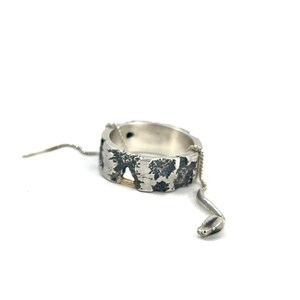 Python Threader Earring in Solid Sterling Silver or 14k Gold - Snake Serpent Jewelry image 8