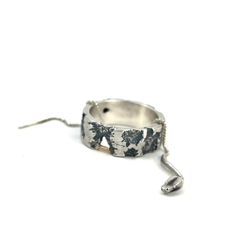 Python Threader Earring in Solid Sterling Silver or 14k Gold - Snake Serpent Jewelry image 8