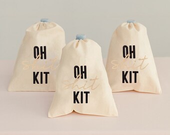 Oh Shit Kit, Bachelorette Party Favors, Hangover Kit Bags, Bridesmaid Gift, Survival Kit Bags, Bachelorette Recovery Kit, Party Favors