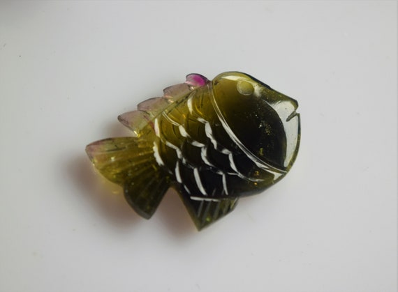 AAA Quality Tourmaline Fish Carvings Tourmaline Carving