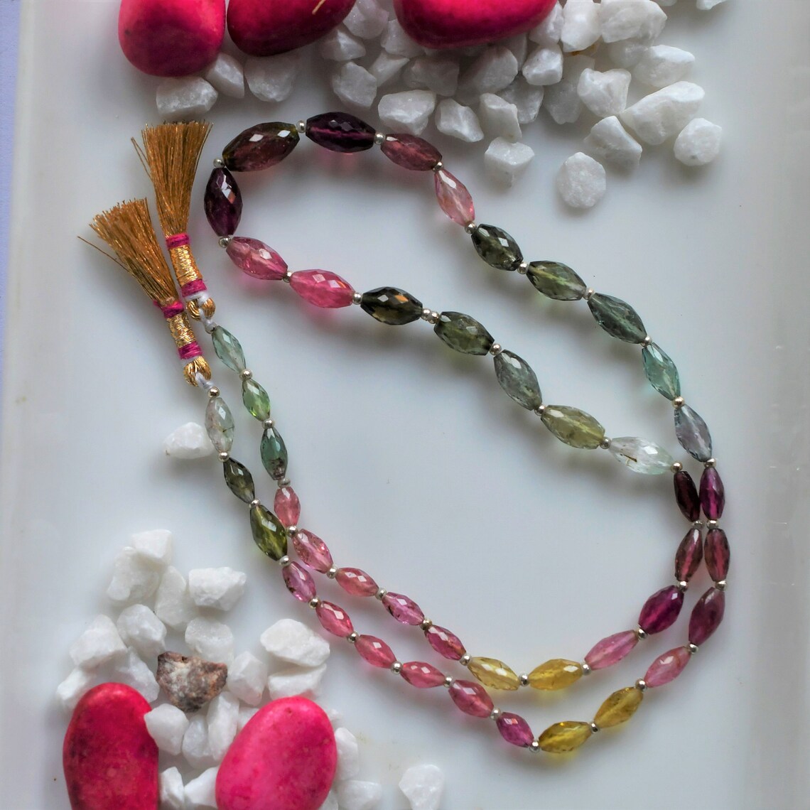 Multi Tourmaline Fancy Beads Tourmaline Beads Loose Etsy