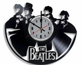 The Beatles Vinyl Clock - Music Band Home Kitchen Room Wall Handmade Art Decor - Original Birthday Wedding Christmas Present Gift Idea