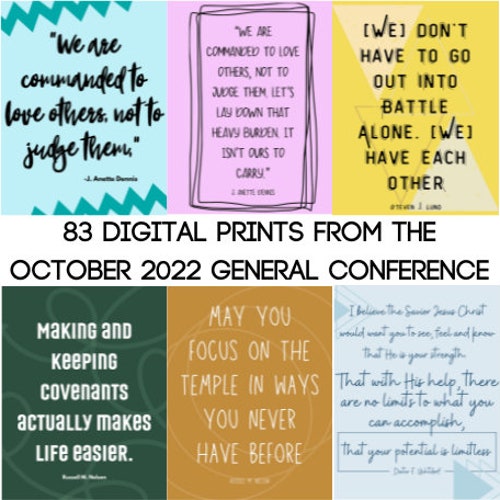 LDS General Conference October 2022 Digital Quote Bundle 5 Etsy