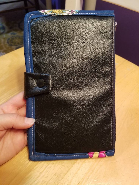 CREDIT CARD HOLDER TALL WALLET WITH ZIPPER NEW BLACK RARE GREAT GIFT IDEA