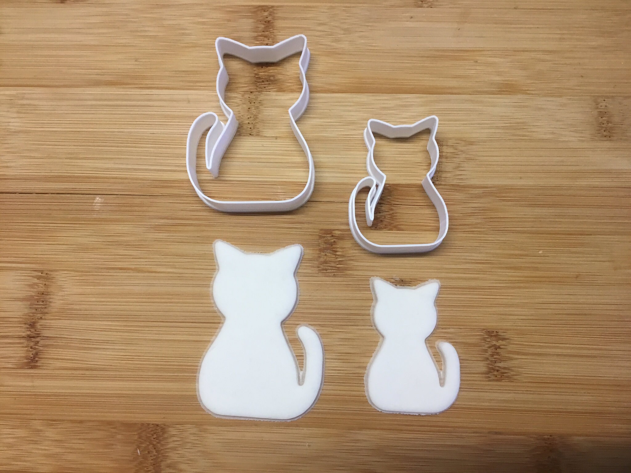 Cat Cookie Cutter Set Of 2 large & small Etsy