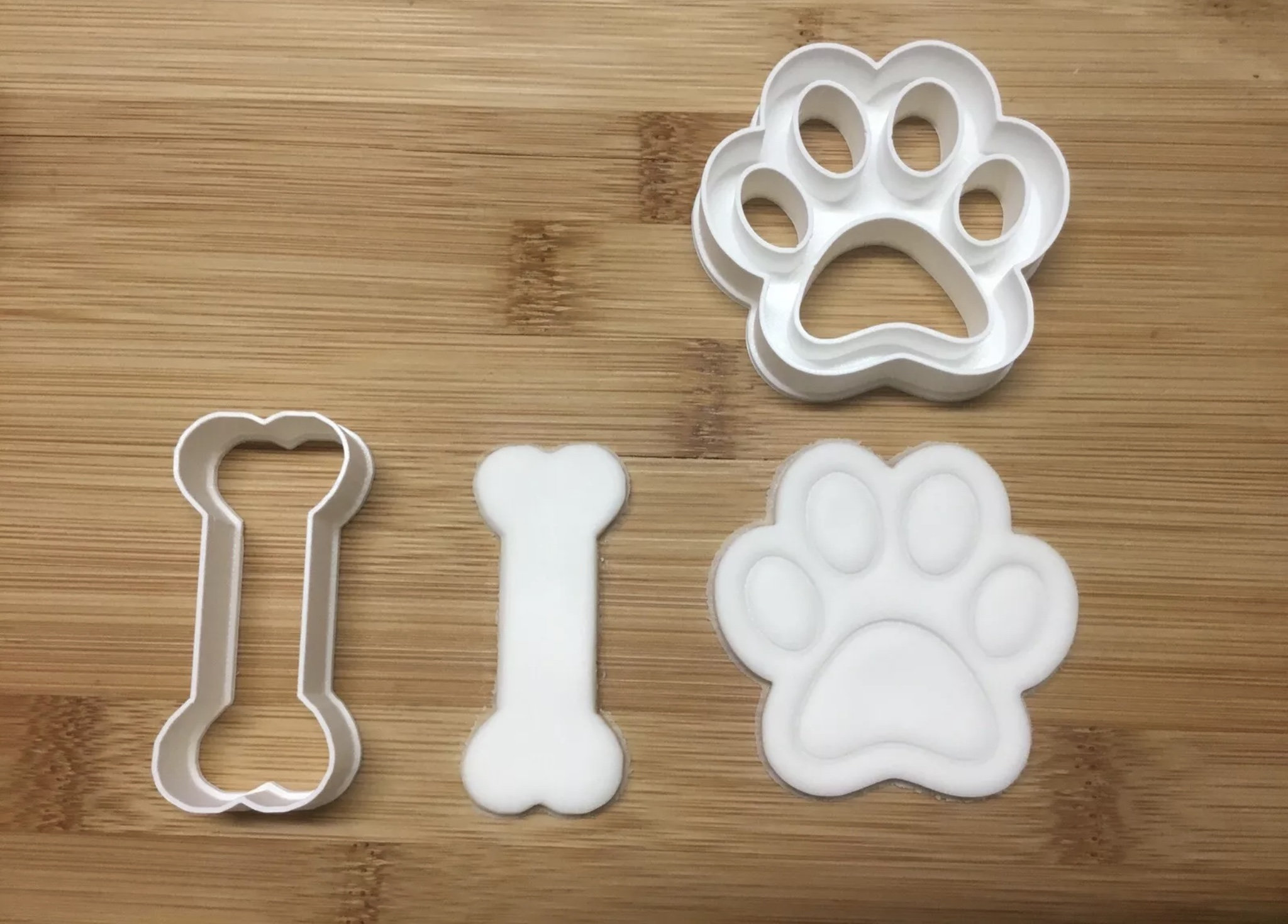 Paw Dog Bone Cookie Cutters Set of 2 Biscuit Pastry Etsy