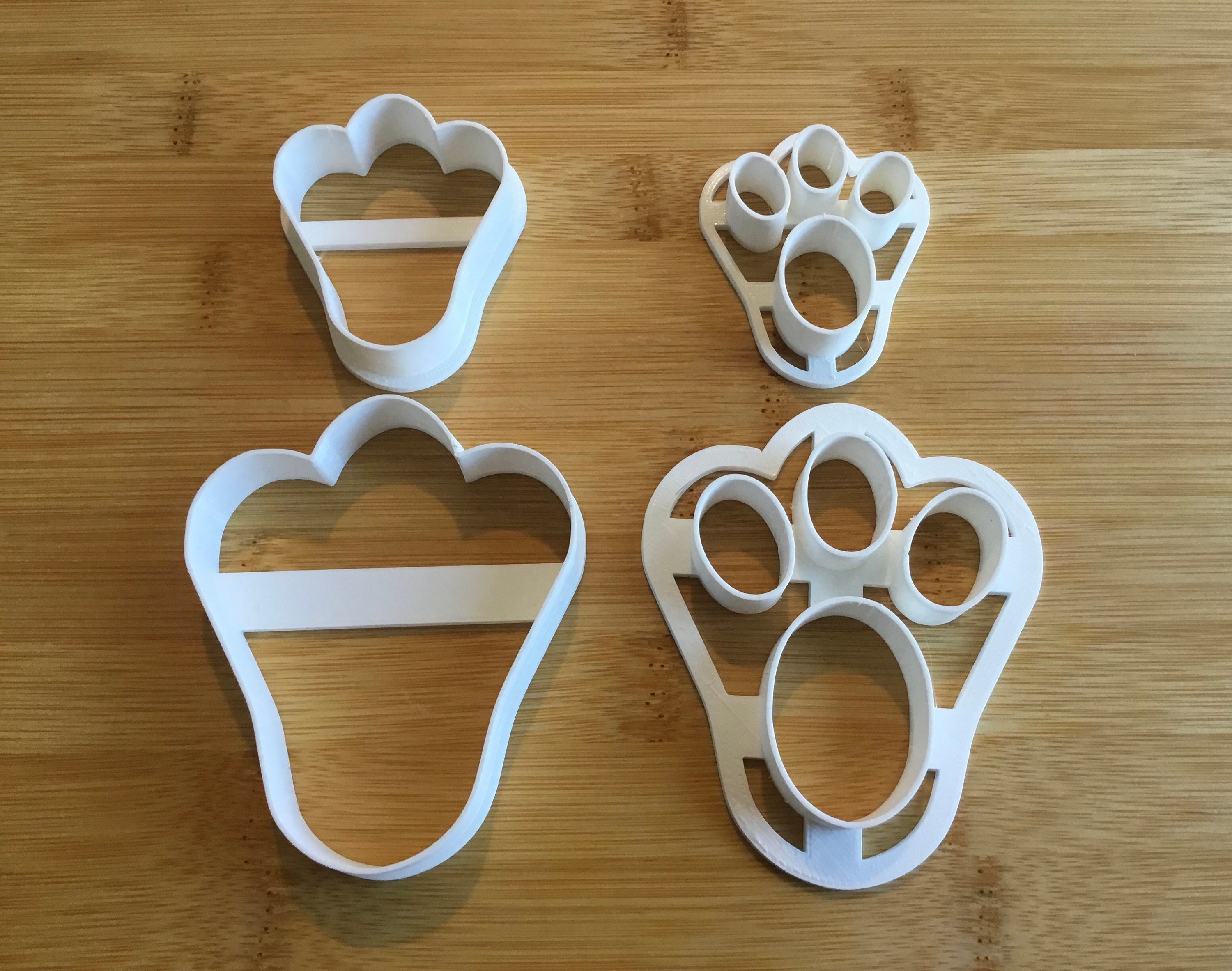 Rabbit Bunny Easter foot Shape set of 2 Cookie Cutter Biscuit Etsy