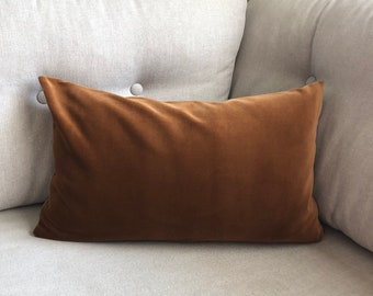 Caramel velvet pillow cover, velvet cushion, velvet throw pillow, caramel cushion, copper velvet pillow