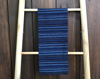 Indigo mat, kasuri table runner, indigo table runner, wabi sabi table runner, indigo mat, Japanese ikat tablemat, ready to ship