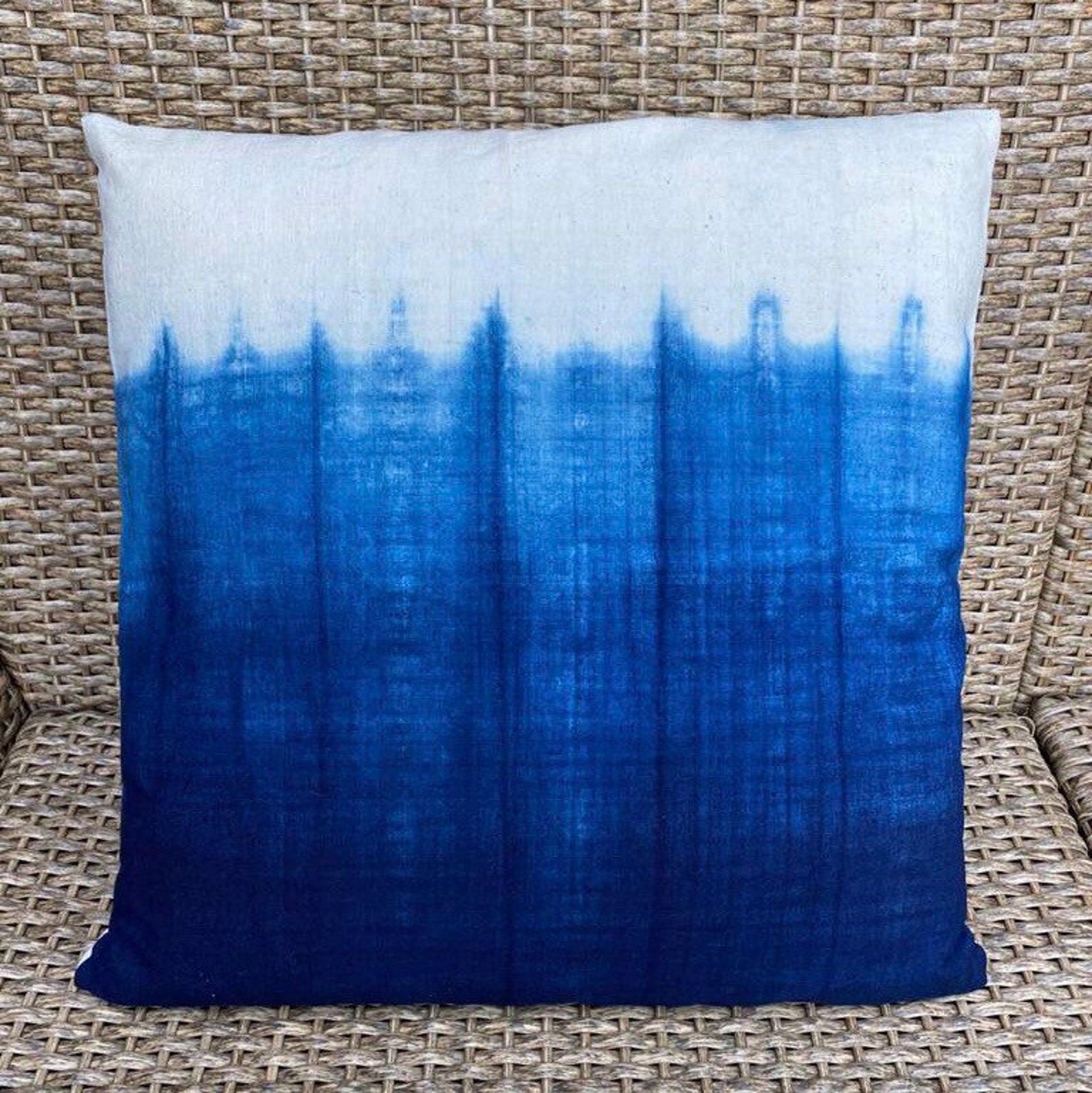 Indigo Pillow Shibori Pillow Cover Japanese Fabric Etsy