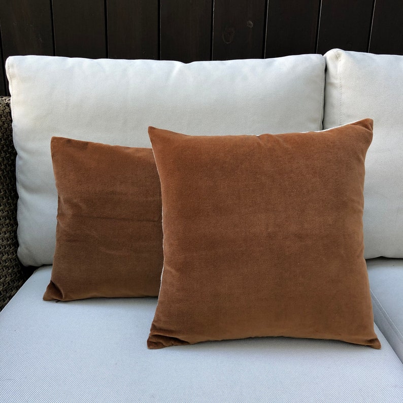 Velvet Pillow Caramel Velvet Pillow Cover Velvet Cushion Etsy