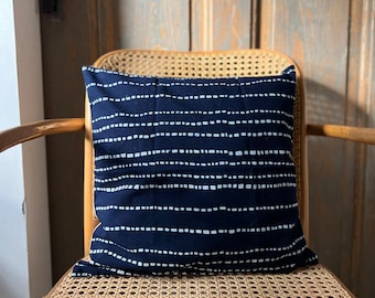 Shibori pillow cover, indigo pillow, Japanese pillow,indigo shibori pillow,tie dye pillow, ready to ship pillow,