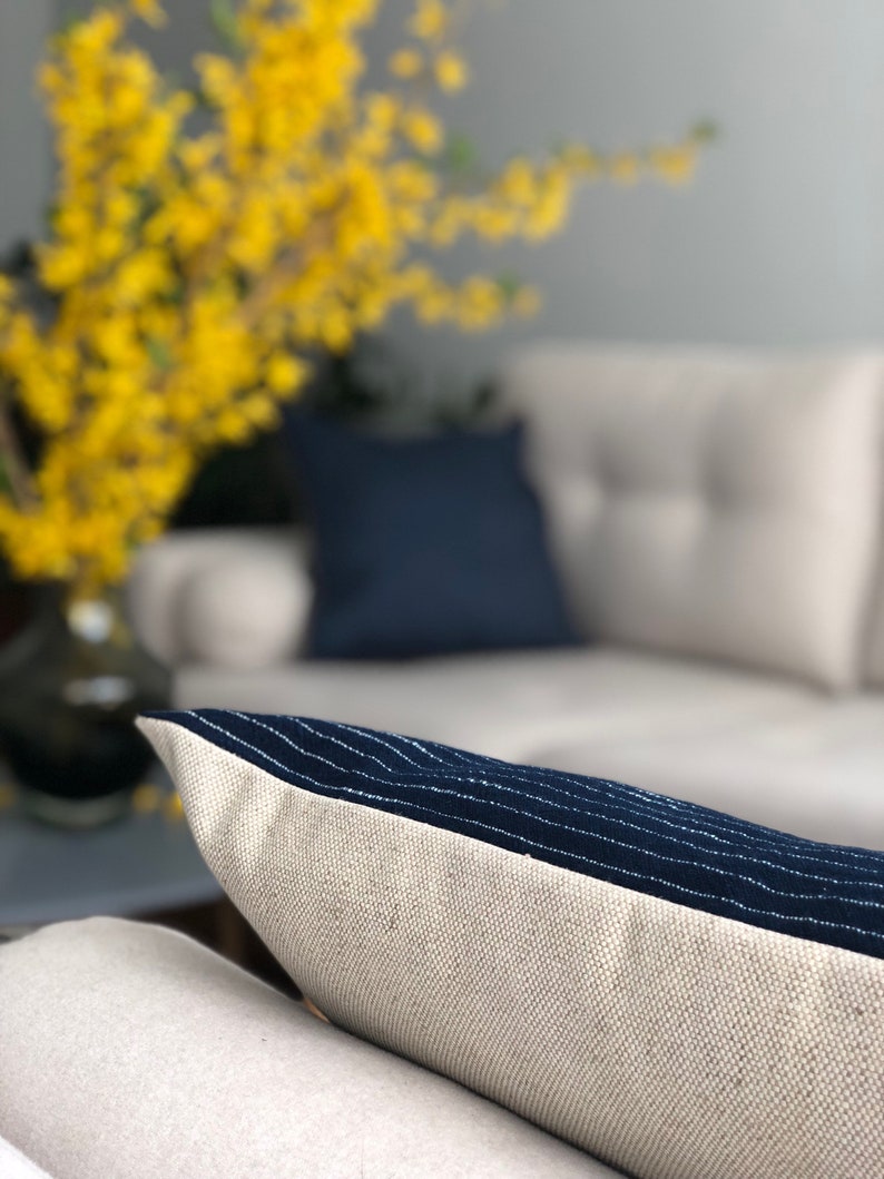 Japanese Pillow Cover Japanese Indigo Kasuri Pillow Navy Etsy