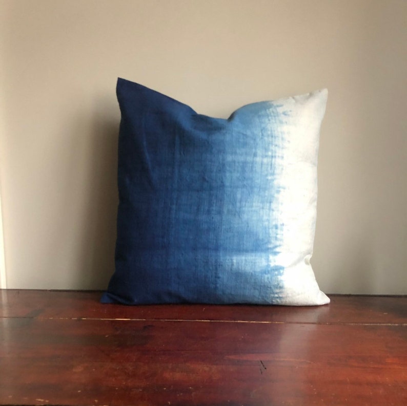 Indigo Pillow Shibori Pillow Cover Japanese Fabric Etsy