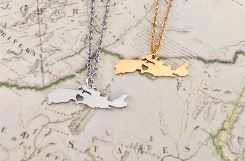 Nova Scotia Map Necklace, Atlantic Provinces, Province Necklace, Canada Map Necklace, Maritime Gift, Cartography Gift, Geography Gift zdjęcie 3