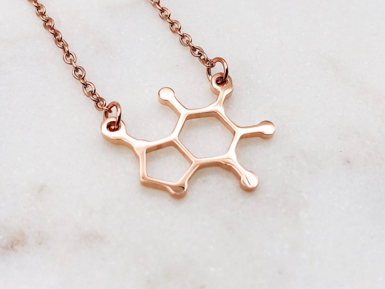 Caffeine Necklace, Chemistry Gift, Molecule Necklace, Molecule Jewelry, Coffee Gift, Tea Necklace, Chocolate Lover Gift image 5