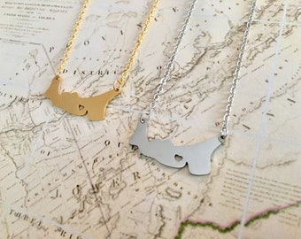 Prince Edward Island Map Necklace, PEI Necklace, Atlantic Provinces, Province Necklace, Maritime Gift, Cartography Gift, Geography Gift