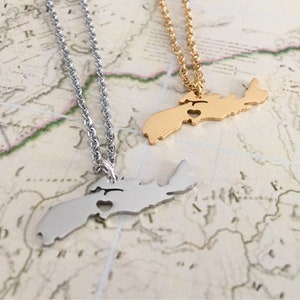 Nova Scotia Map Necklace, Atlantic Provinces, Province Necklace, Canada Map Necklace, Maritime Gift, Cartography Gift, Geography Gift zdjęcie 2