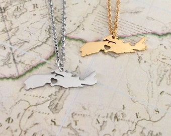 Nova Scotia Map Necklace, Atlantic Provinces, Province Necklace, Canada Map Necklace, Maritime Gift, Cartography Gift, Geography Gift