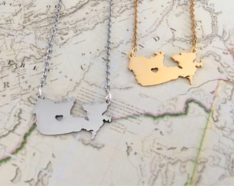 Canada Map Necklace, We Love Canada, Province Necklace, I Am Canadian, Oh Canada, Cartography Gift, Geography Gift