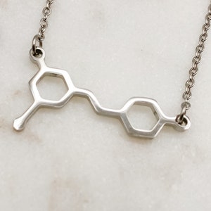 Resveratrol Necklace, Chemistry Gift, Molecule Necklace, Molecule Jewelry, Science Teacher Gift, Wine Necklace, Wine Lover Gift image 5