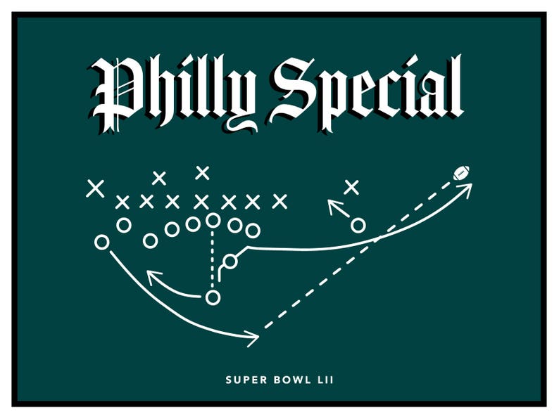 Eagles Football Philly Special Play 18 X 24 Poster Etsy
