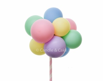 Matte Pastel Bunch Of Balloons Cake Topper For Party | Real Balloon Cake Toppers | Pastel | DIY Kit Balloon Cake Topper