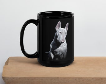 Custom Bull Terrier Mug: Personalized Pet Portrait Coffee Cup