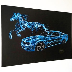 Lamborghini Logo Malerei Splatter Malen Mit Farben Und Toner Etsy