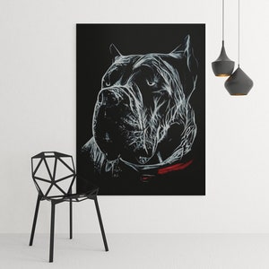 Cane Corso Print of Acrylic Painting, Art Animal, Illustration, Home Decor, Gift for Her, Dog Art