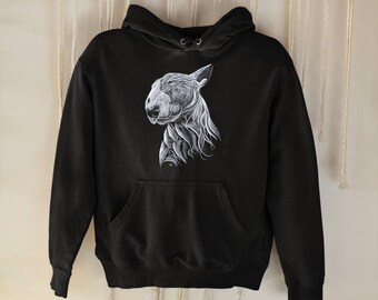 Bull Terrier Hoodie: Unisex Cotton Blend Dog Lover Apparel
