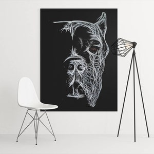 Majestic Cane Corso Portrait - Italian Mastiff Wall Art for Dog Lovers
