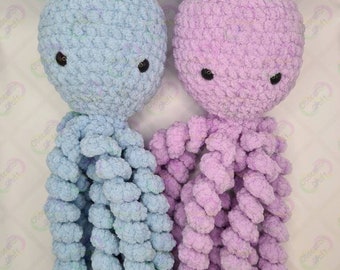 Large crochet octopus, preemie octopus, sensory toy, fiddle toy