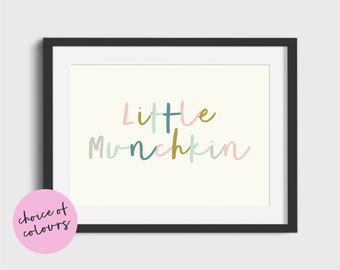 Little Munchkin Art Print For Baby and Children | Nursery Art Print | Art Print For Children's Room | Gift for new baby