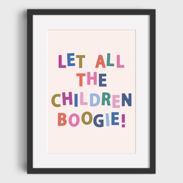 Let All The Children Boogie Print | David Bowie Starman Lyrics | David Bowie Wall Art