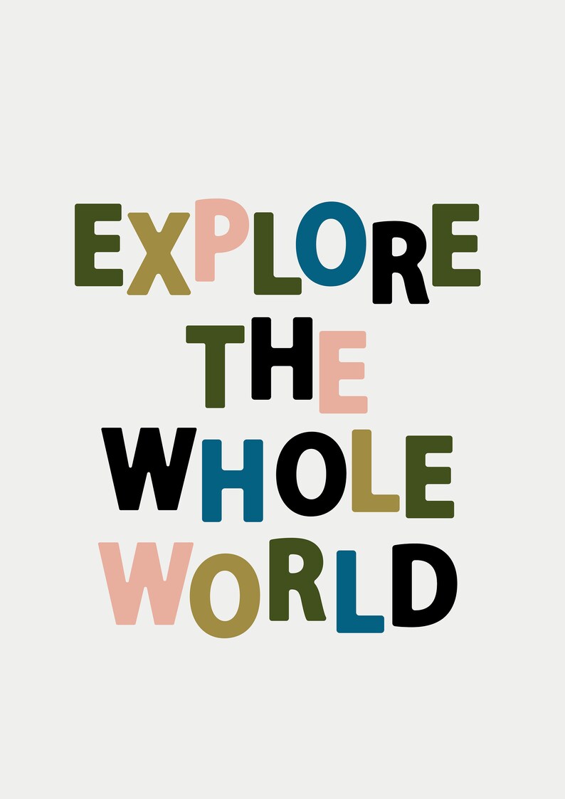 Explore The Whole World Art Print image 2