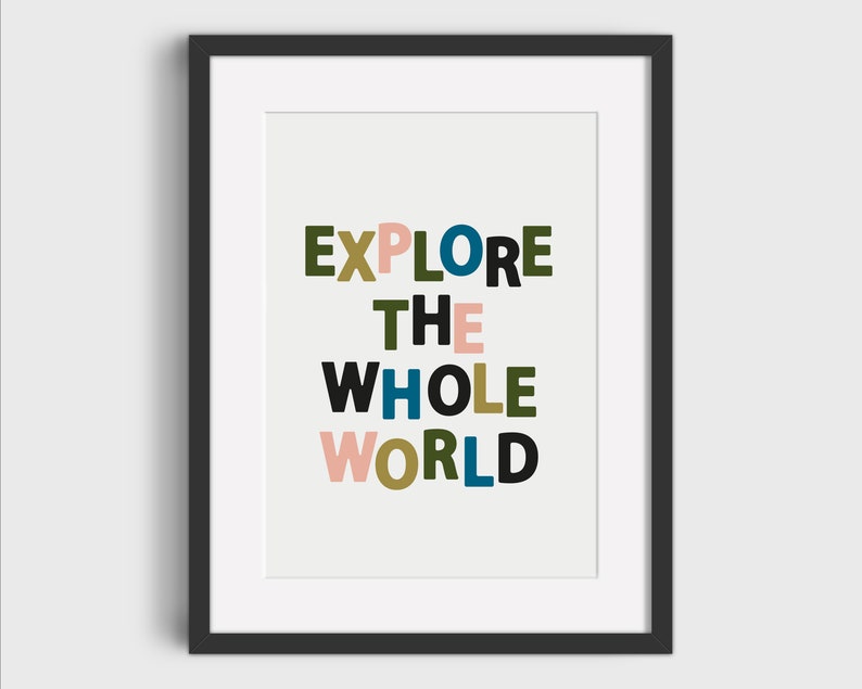 Explore The Whole World Art Print image 1