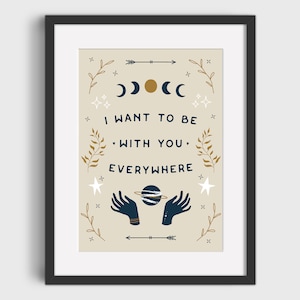 I Want To Be With You Everywhere Art Print | Fleetwood Mac Wall Art | Everywhere Lyrics | Fleetwood Mac Print | Fleetwood Mac Poster