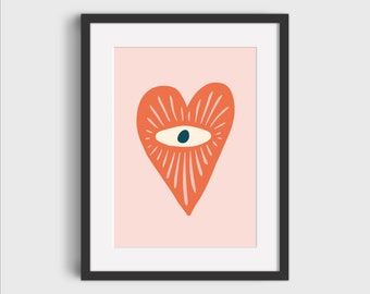 Evil Eye Print | Colourful Illustrated Print for the Home